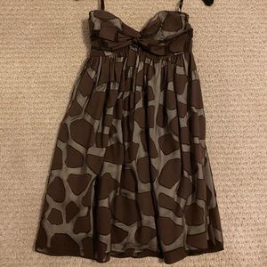 Designer - Molly strapless animal print dress